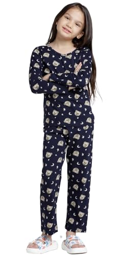 Image of T2F Girls Cotton Printed Pajama Set