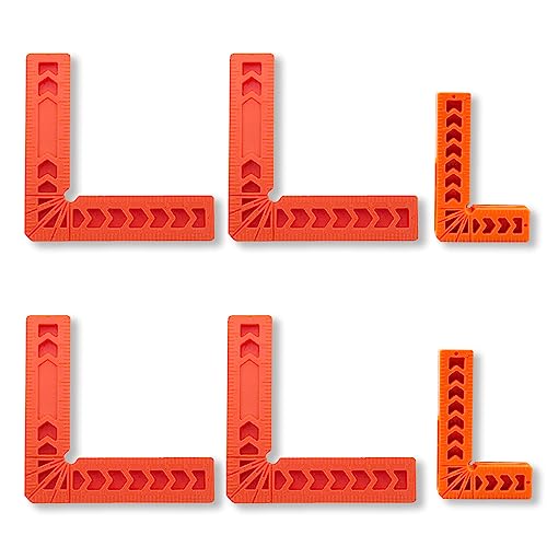 6 Stück 90 Grad Positionierwinkel, 3 4 90 Grad Winkel-Klemme L-Type Eckklemme Rechtwinklige Klemmen Positionierung Swinkel Eckspannwinkel Winkelspanner für Holzbearbeitung Heimwerken Handwerk