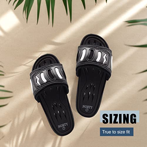 NORTY Slides for Men - Quick Drying Men's Slides Beach and Pool Sandals Men - Casual Shower Shoes Men3