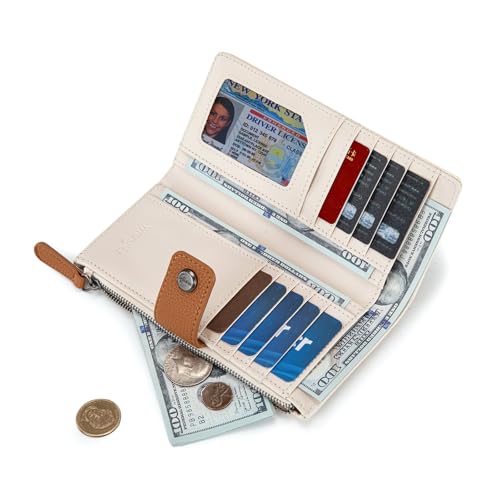 Image of Montana West X Wrangler Women's Wallets Card Cases & Money Organizers Large Capacity Compact Bifold Wallet for Ladies Female with Zipper Pocket