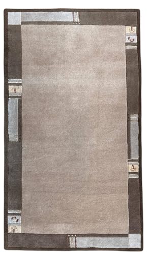 Rug Studios Teppich Indo Nepal | Handgeknüpft | Farbe: Braun; Größe: 90 x 160 cm | strapazierfähig und leicht zu reinigen | Wohnzimmer | Schlafzimmer Rug Studios Teppich Indo Nepal | Handgeknüpft | Farbe: Braun; Größe: 90 x 160 cm | strapazierfähig und leicht zu reinigen | Wohnzimmer | Schlafzimmer