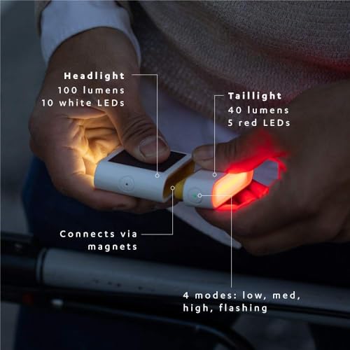 MPOWERD Luci Solar Bike Light Set | Headlight: 100 Lumens with White LEDs | Taillight: 40 Lumens with RGB LEDs | Rechargeable via Solar or USB | Waterproof | Lasts Up to 15 Hours - Thumbnail 3