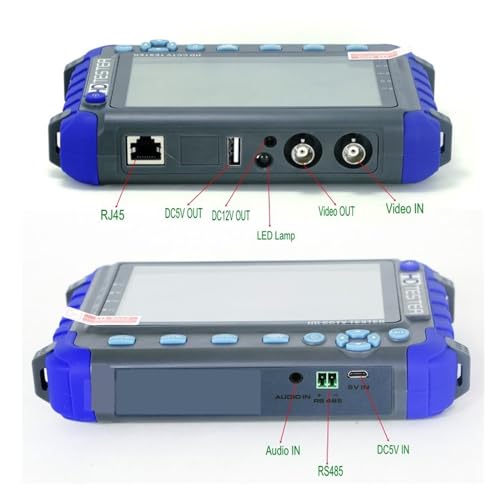 Probador de CCTV IV8C de 5" para cámaras de seguridad de 8MP AHD, TVI, CVI 5