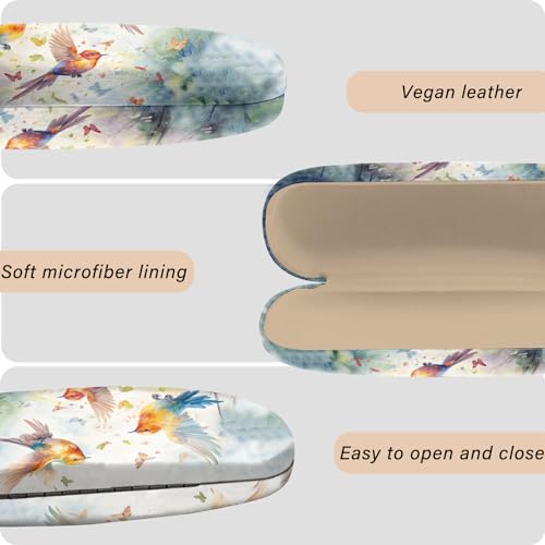 Image of Eyeglasses Case Hard Shell Protective Case for Glasses Eyeglass Box with Cleaning Cloth for Boys Men Man Cute Aesthetic