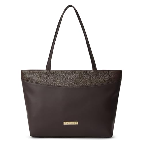 Image of Caprese Fergi Medium Tote Bag for Women | Stylish, Durable, Multi-Compartment Design for Work, Travel, Shopping | Large Capacity, Comfortable Straps, Ideal for Tab & Essentials