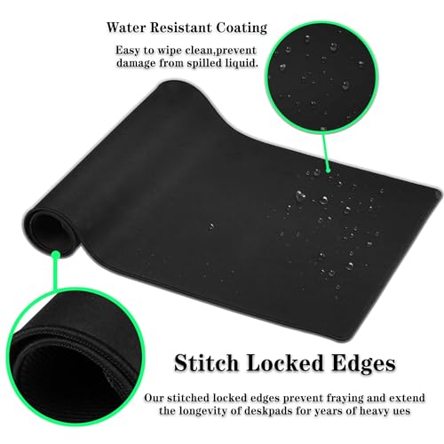 Image of Saco XXL Gaming Mouse Pad for PC - Large Desk Mat 900x400x3mm, Extended Non-Slip Rubber Base, Waterproof Surface, Topographics Design, Big Keyboard Mouse Pad for Office & Home Setup