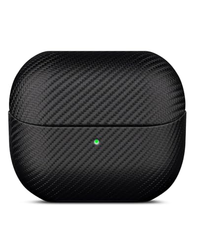 Étui pour Samsung Galaxy Buds 3 Pro fait à la main en cuir végétalien carbone de haute qualité