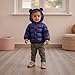 Nsywmzy Toddler Baby Girls Boys Winter Coat Windproof Warm Fleece Hooded Thickened Down Jacket Winter Outerwear 0-3T (Blue, 3-6 Months)