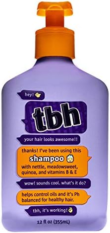 TBH Teen and Kids Shampoo for Oily Hair, Sulfate and Paraben Free - 12 oz