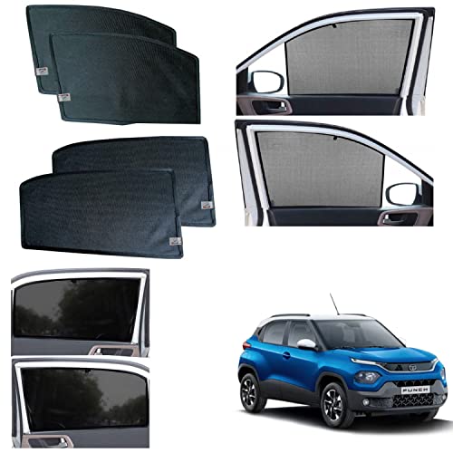 Image of WolkomHome car Fix Curtain Window Shades Half Curtains Sunshade for Punch
