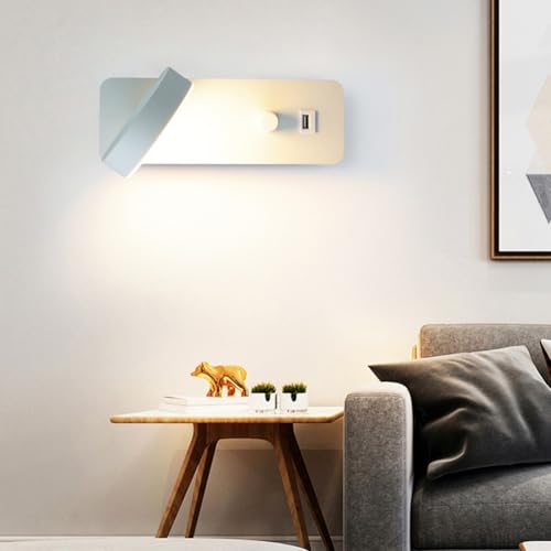 Lampe murale orientable à 300 degrés LED 9W et chargeur USB C noir - 7