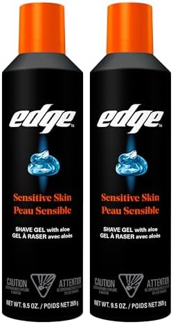 Edge Shaving Gel for Men, Sensitive Skin, 9.5 oz (2 Pack)