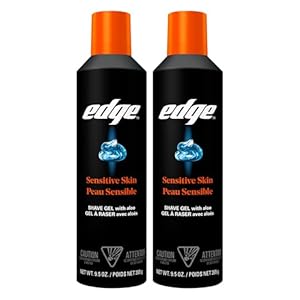 Edge Shaving Gel for Men, 9.5oz, 2 Pack Mens Shave Gel with Aloe, Mens Shaving Cream Sensitive Skin Shave Gel – Moisturizes, Protects, and Soothes