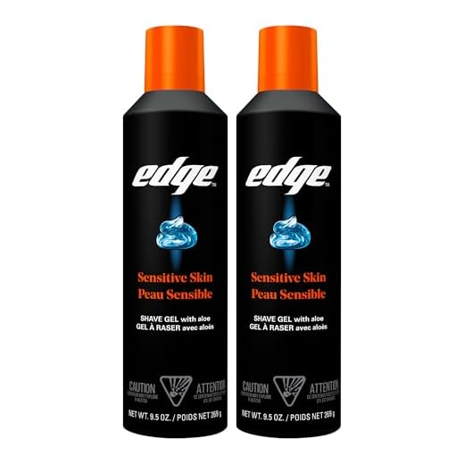 Edge Shaving Gel for Men, 9.5oz, 2 Pack Mens Shave Gel with Aloe, Mens Shaving Cream Sensitive Skin Shave Gel - Moisturizes, Protects, and Soothes