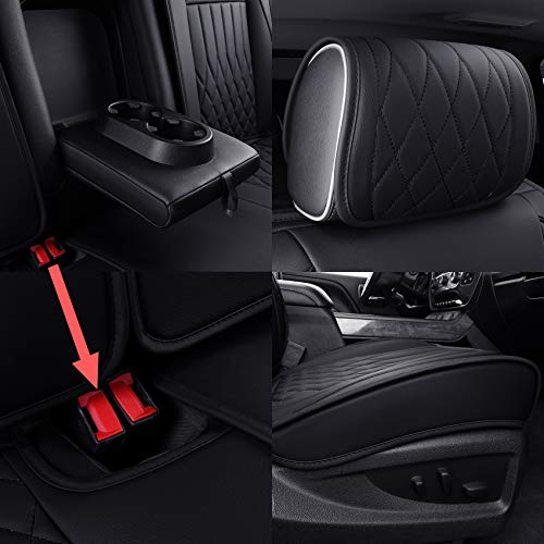 Image of Aierxuan Chevy Silverado GMC Sierra 1500 Seat Covers Full Set (Black)