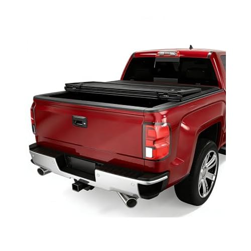 Garvee Truck Bed Tonneau Cover, Hard Tri-Fold Truck Tonneau Cover Compatible with 2020-2025 Gladiator Styleside 5 ft Bed Hard Folding for Gladiator St