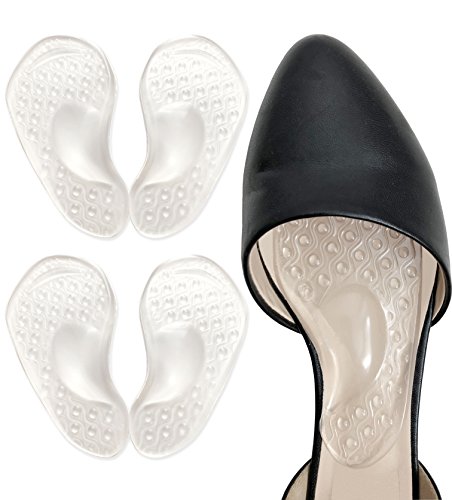 Arch Support for Flat Feet & Plantar Fasciitis, Gel Shoe Inserts Relieve Foot Pain for Women & Men (2 Pairs)