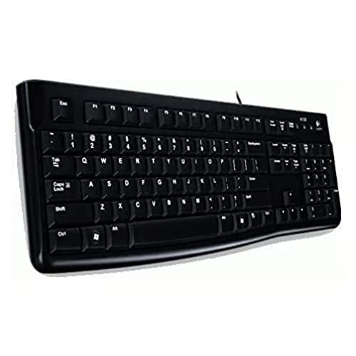 Logitech K120 Kabelgebundene Tastatur für Windows, US QWERTY-Layout - Schwarz, 920-002509
