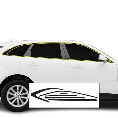 Embellecedor negro brillante de ventana lateral para Jaguar F-Pace (modelos 2017 a 2025)