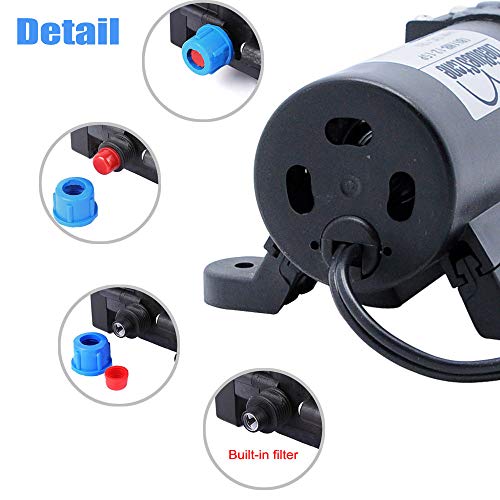 DC12V 145PSI Self-priming Bypass Garden Misting Pump for Fogging Misting System Agricultural Irrigation Sprayer Sprinkler System Fluid Transfer