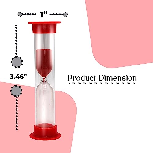 TeacherFav Sand Timer for Kids Set of 6 Small Colorful Hour Glass Acrylic Covered Clock 30Sec 1Min 2Min 3Min 5Min 10Min for Classroom, Home & Kids Room - Image 2