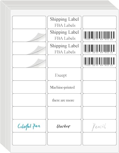 Image of 30 UP Labels 1 inch x2-5 /8 Mailing Shipping Address FBA Label for Laser /Inkjet Printers, White Blank Sticker Name Tags, Printable Address Label (1000 Sheets, 30,000 Labels)