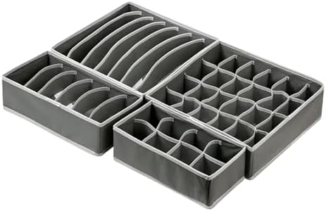 Kit 4 Organizadores de Guarda- Roupa e Gaveta Dobráveis – Caixas ...