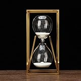 Sanduhr aus Metall im Vintage-Stil, antike 60-Minuten-Sanduhr for Heimdekoration, Büro, Klassenzimmer und Hochzeiten, Elegante Sanduhr-Stoppuhr for zeitgesteuerte Aktivitäten(30min)