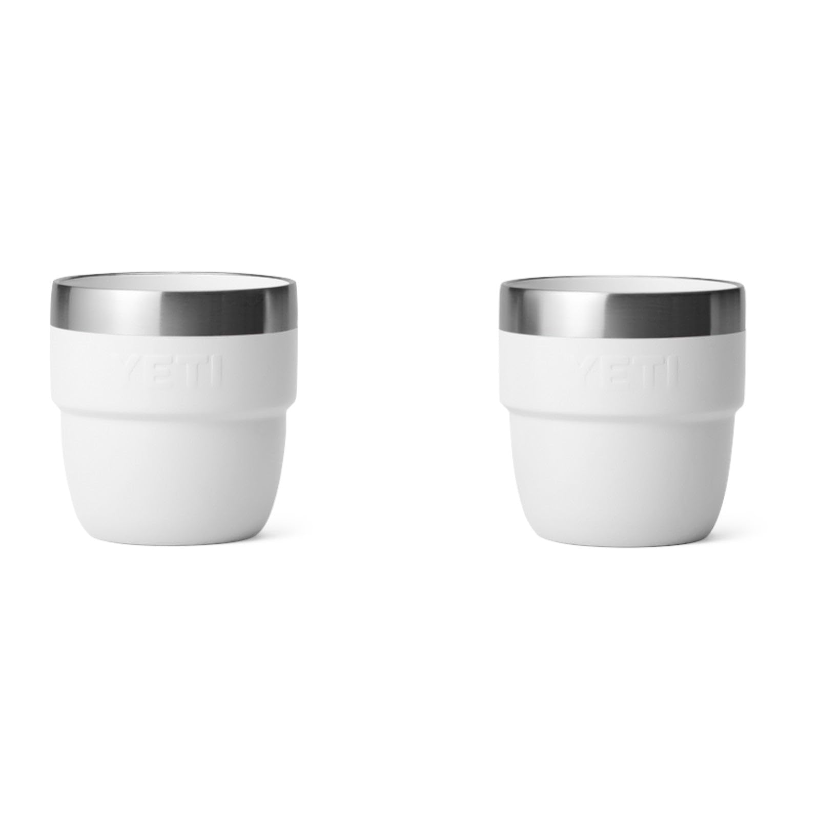 YETI Rambler Lot de 2 tasses empilables avec revêtement en céramique DuraSip, blanc, 118 ml