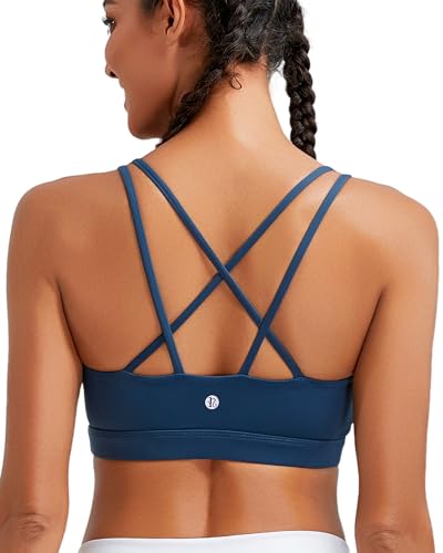 Image of RUNNING GIRL Sports Bras for Women High Support,Criss-Cross Back Strappy Bra Moulded Cup High Impact Workout Crop Tops