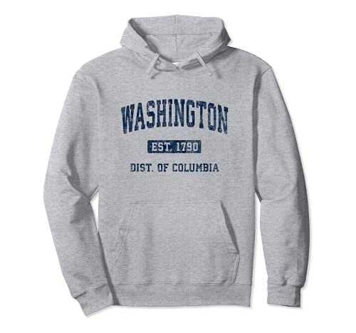 Washington DC - Design vintage sportivo sportivo Felpa con Cappuccio