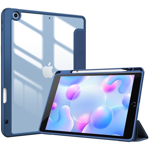 ProCase Cover iPad 9/8/7 Generazione, Custodia iPad 10,2' 2021/2020/2019 [A2602 A2603 A2604 A2605 A2270 A2428 A2429 A2430 A2197 A2198 A2200] Cover Auto Svegliati/Sonno -Blu Marina
