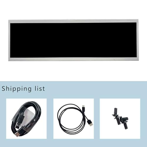 Image of VSDISPLAY 14.5'' White LCD Monitor 2560x720 2K USB-C Stretched Bar Display | for Computer PC Case GPU CPU Secondary Screen