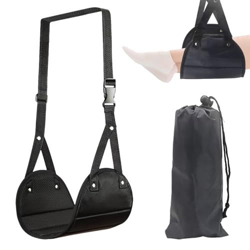 Hogvinnatil Hamaca de pie para avión – Soporte de pie portátil suspensión ajustable – Altura ajustable para transporte aéreo y trenes de alta velocidad