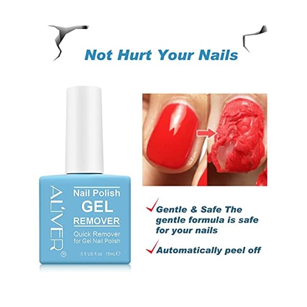 Gel Nail Polish Remover, Professional Gel Nail Remover, Gel Remover For Nails, Remove Soak-Off Gel Polish, Peel Off In 3-5 Minutes (3Pcs)