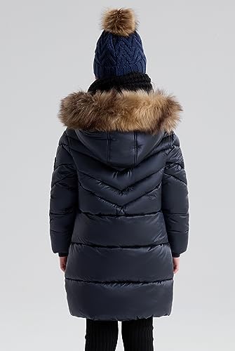 SOLOCOTE Girls Winter Coat - Heavyweight Water-Resistant Faux Fur Hood Sherpa Lined Elastic Cuffs with Zip Pockets Long Parka2