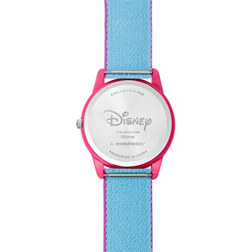 DISNEY Frozen Watch for Girls - Elsa and Anna Watch for Kids 3-5 - Frozen Watches Elsa and Anna - Toys Kids 3-5 Years - Pink Bezel - Purple Nylon Strap - Cute Girls3