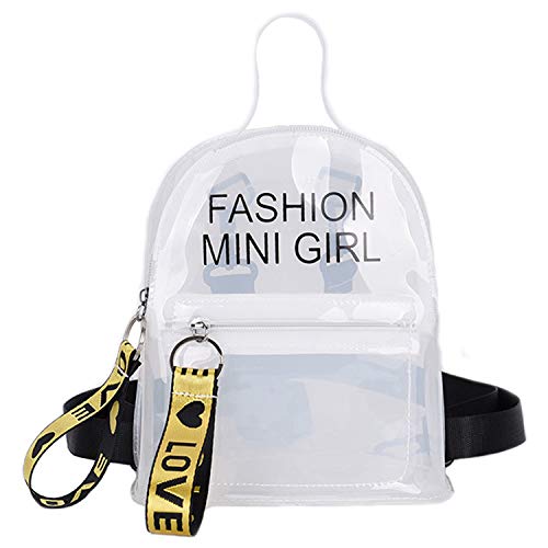 Mini Backpack Purse Stadium Approved Women Transparent Handbag Shoulder Bag