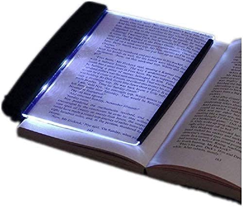Lampe De Lecture Plate - Led Light Wedge Eyes Protect Panel Book Lampe De Lecture, Livre Pour Lire Dans Le Lit La Nuit Lampe à Plaque Plate Led Chambre,Liseuse Enfant Book Light (noir) Cover