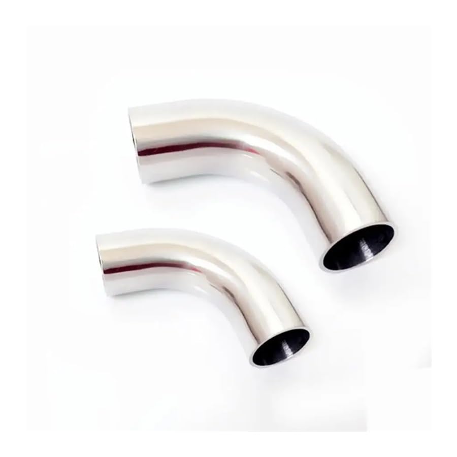 Conector de acero inoxidable, soldadura a tope de diámetro exterior de tubería, 76 mm 3 "OD alargar 20 mm SUS 316L Soldadura a tope de acero inoxidable Codo de 90 grados Instalación de tubería Cerveza