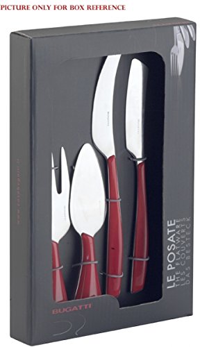 BUGATTI Glamour Set Coltelli da Formaggio, Acciaio
