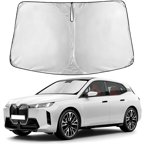 Image of EcoNour Windshield Sunshade Compatible for BMW iX 2022-2024 2025 2026, Sun Visor for Front Windshield & Window Sun Shade Cover, UV Heat Blocker & Protector, Car Accessories