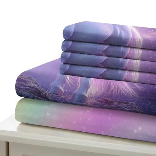 Drap de couette licorne magique en microfibre résistante - 7
