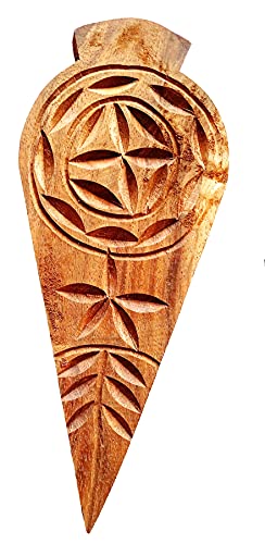 Image of Made in india Thekua Mould /Khajoor Mould (Thekua Sanecha) Pack of 1 Piece Big Size and 1 Small Size (Medium) (Mould 1, Extra Small)