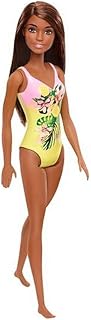 Barbie Doll, Brunette, Wearing Swimsuit, for Kids 3 to 7 Years Old