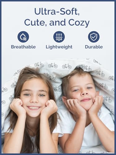 Image of Kids Full Size Bikes Bed Sheets - 4 Piece Kids Bikes Sheet Set