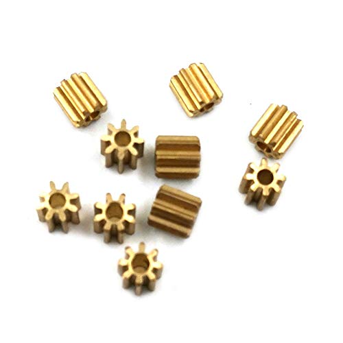 Power Transmission 82A 0.6M Copper Gear Diameter 6mm 0.6 Module 8 Tooth Hole 1.98 Mm Brass Small Motor Gears - (Number of Teeth: 8 Teeth; Hole Diameter: 2mm Tight)