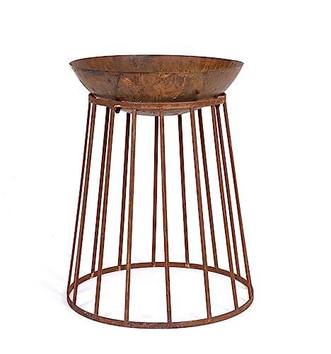 Decor Space Feuerschale "Hephaistos" aus lackiertem Stahl, rostfarben Ø 50 x H 63 cm