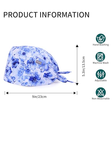 Image of Kousenpu Scrub Caps for Men, Adjustable Surgical Cap, Breathable Medical Hat for Doctors, Nurses & Healthcare Professionals