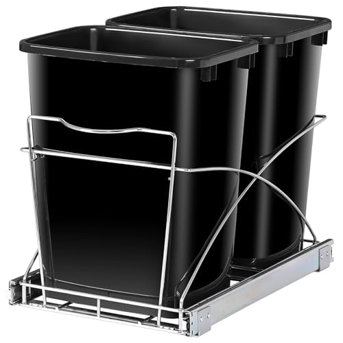 Caneca de basura extractible doble para cocina 35 quart